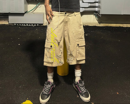 "WAR&PEACE" cargo shorts