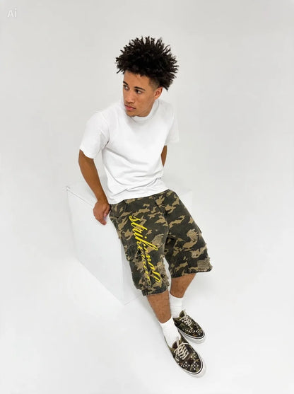 "WAR&PEACE" cargo shorts